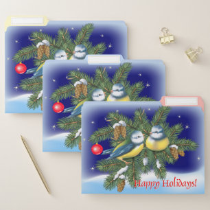 Christmas Birds File Folder