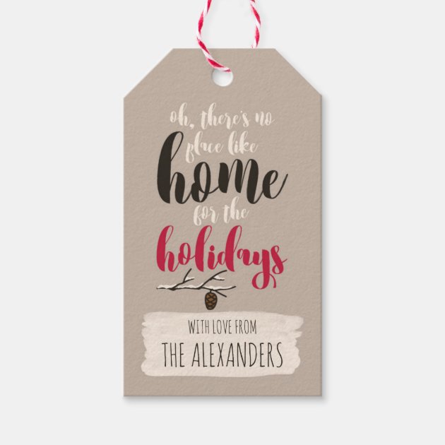 Christmas Birds 'Home For The Holidays' Personal Gift Tags