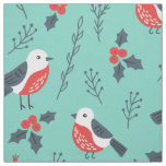 Christmas Birds &amp; Trimmings Pattern Fabric