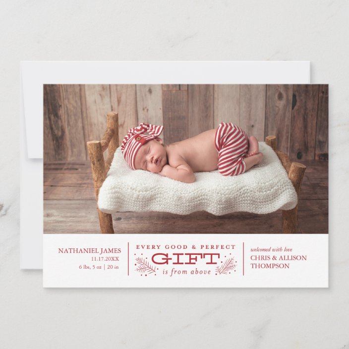 christmas card and birth announcement