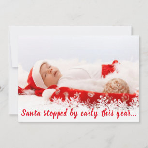 Christmas Birth Announcement newborn photo