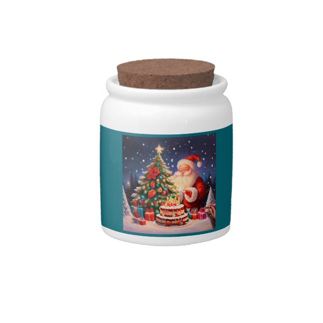 Christmas Birthday 10 Candy Jar (Front)