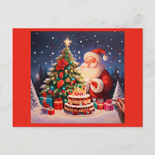 Christmas Birthday 11 Holiday Postcard (Front)