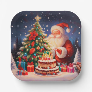 Christmas Birthday 11 Paper Plates