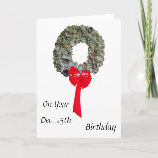 Christmas Birthday 1 Holiday Card