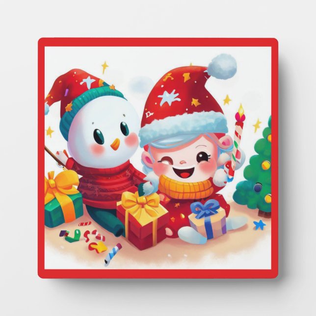 Christmas Birthday 5 Plaque (Front)