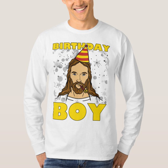 Christmas Birthday Boy Jesus Birthday T-Shirt (Front)