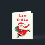 Christmas Birthday Card Santa Claus with Gift<br><div class="desc">Christmas Birthday Cards Santa Claus with Gifts - MIGNED Painting - Customizable</div>