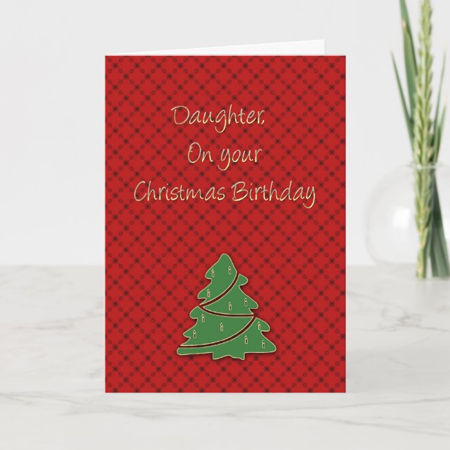 Christmas Birthday Daughter Card (Front)