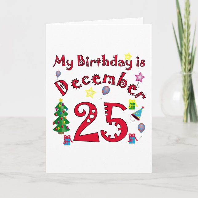 Christmas Birthday Holiday Card (Front)