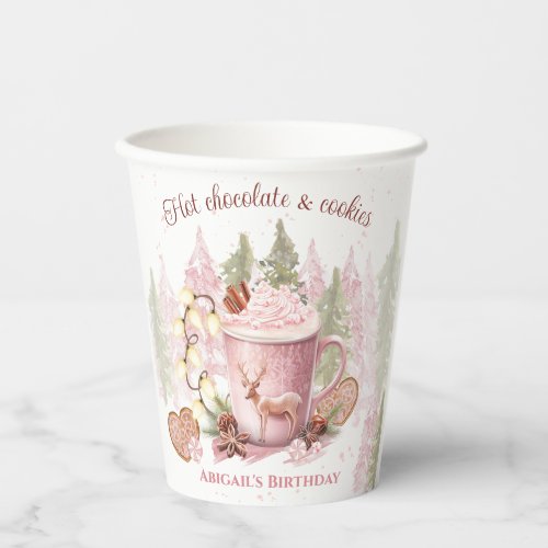 Christmas Birthday Hot Chocolate Mug Paper Cups