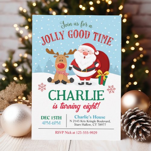 Christmas Birthday Invitation Kids