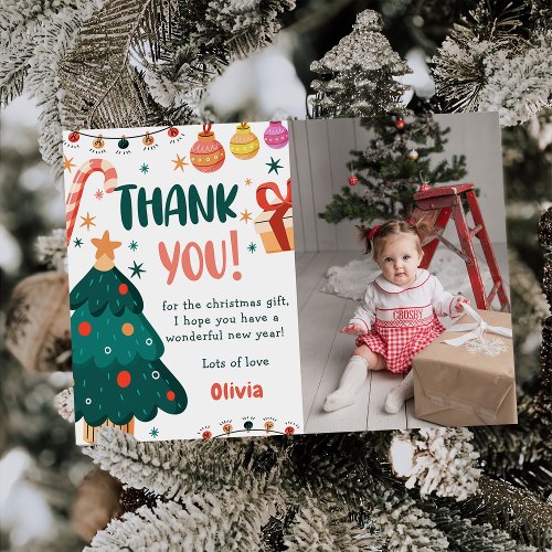  Christmas  Birthday Party Thank You Card Photo