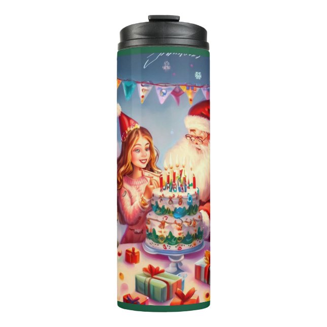 Christmas Birthday Thermal Tumbler (Front)