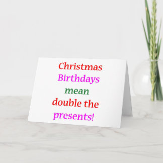 Christmas Birthdays Holiday Card