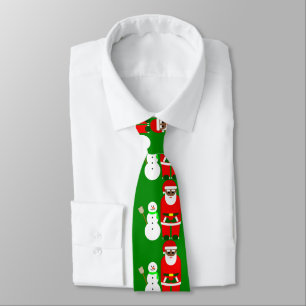 christmas black african santa claus snowman cute neck tie