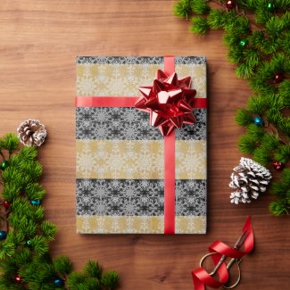 Christmas Black and Gold Snowflake 