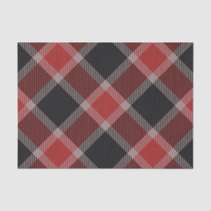 Christmas black and red gingham flannel plaid tissue paper
