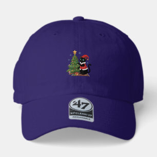 Christmas Black Cat Santa Hat Tree Mouse