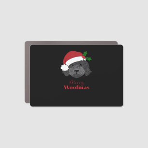 Christmas Black Cockapoo, Cavapoo, Cavoodle, Merry Car Magnet