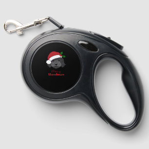 Christmas Black Cockapoo, Cavapoo, Cavoodle, Merry Retractable Pet Leash