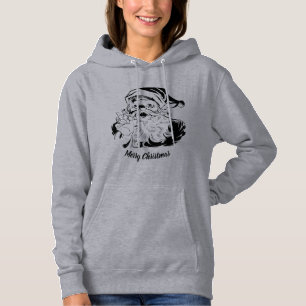 Christmas Black Elegant Santa Claus Hoodie