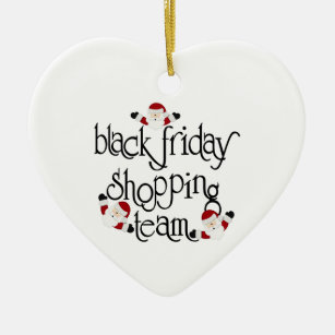 Christmas Black Friday shopping Team Ceramic Ornament