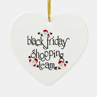 Christmas Black Friday shopping Team Ceramic Ornament