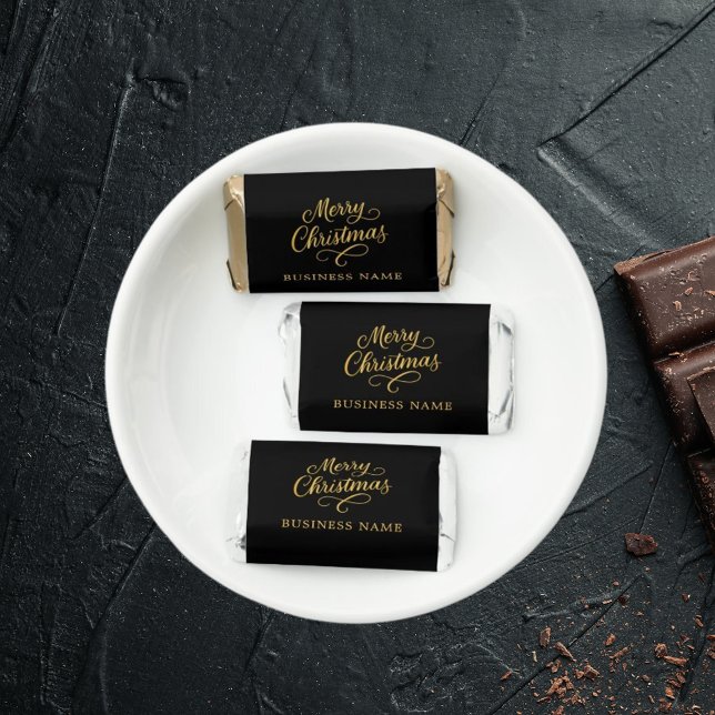 Christmas black gold business logo hershey's miniatures (Creator Uploaded)