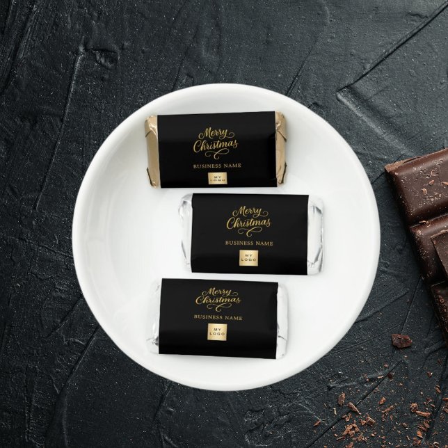 Christmas black gold business logo hershey's miniatures (Creator Uploaded)