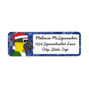 Christmas Black Headed Caique Label
