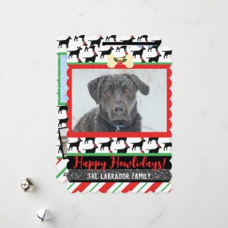 Christmas Black Lab Dog Add Your Photo
