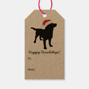 CHOCOLATE LABRADOR Christmas Birthday Gift labels Sticker Dog Animal Pet Lover