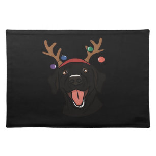 Christmas Black Lab Essential T-Shirt Cloth Placemat