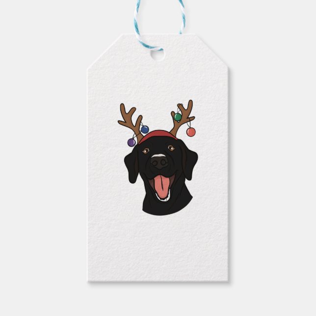 Christmas Black Lab   Gift Tags (Front)