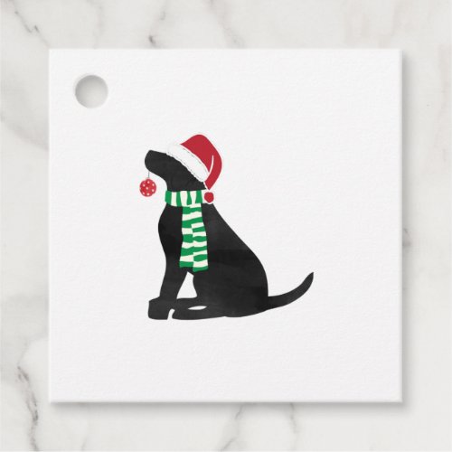 Christmas Black Lab Holiday Dog  Favor Tags