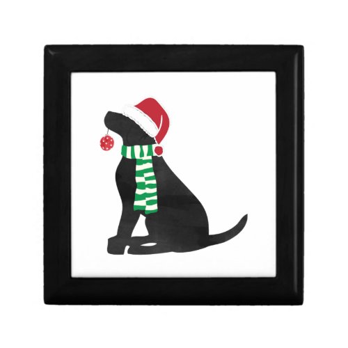 Christmas Black Lab Holiday Dog  Gift Box