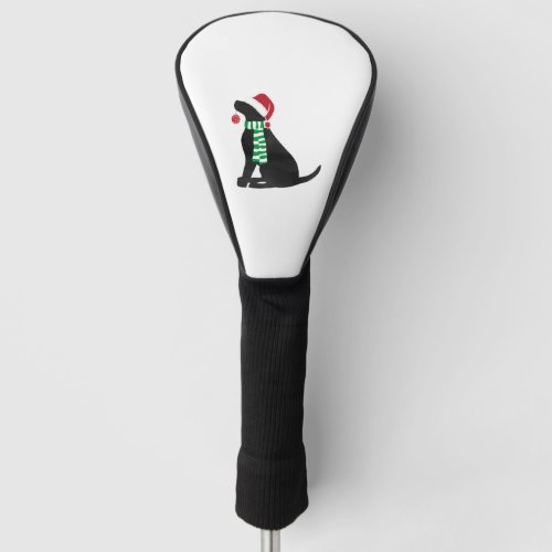 Christmas Black Lab Holiday Dog  Golf Head Cover