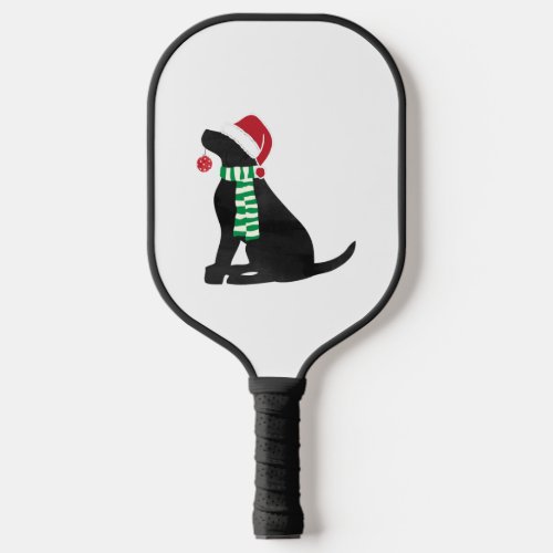 Christmas Black Lab Holiday Dog  Pickleball Paddle