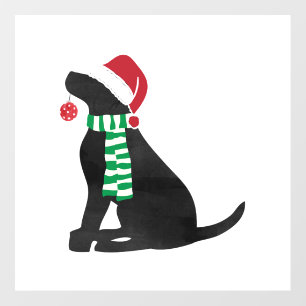 Christmas Black Lab Holiday Dog Wall Decal