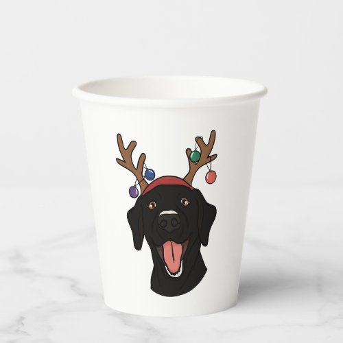 Christmas Black Lab   Paper Cups