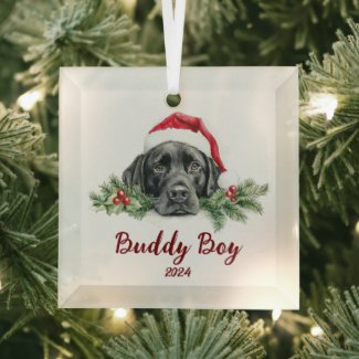 Christmas Black Labrador