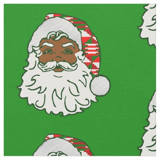 christmas black santa claus kwanzaa kente fabric