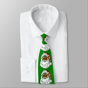 christmas black santa claus kwanzaa kente neck tie
