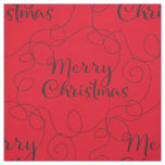 CHRISTMAS black seamless pattern with LINES Fabric