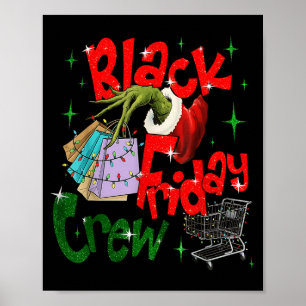 Christmas Black Shopng Family Funny Friday Shopng Poster