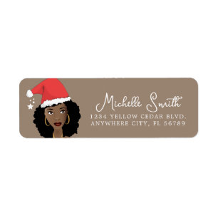 Christmas, Black Woman, Natural Hair Beauty, Brown Label