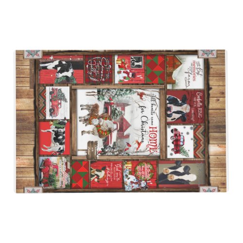 Christmas Blanket All Heart Come Home Funny Cow Placemat