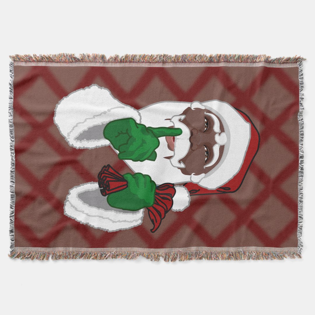 Christmas Blanket Cute Santa Clause Throw Blankets Zazzle