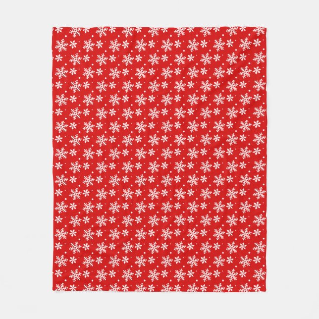 Christmas Blanket Holiday Snowflake Fleece Blanket (Front)